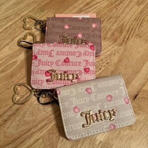 Juicy Couture Pink and Cream Card Holders